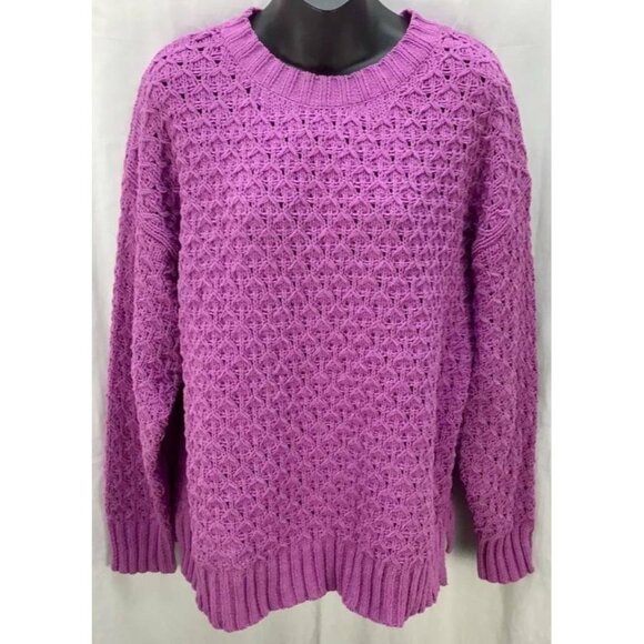 AVA & VIV Sweater Plus 2X Purple Knit Top New - Picture 1 of 5